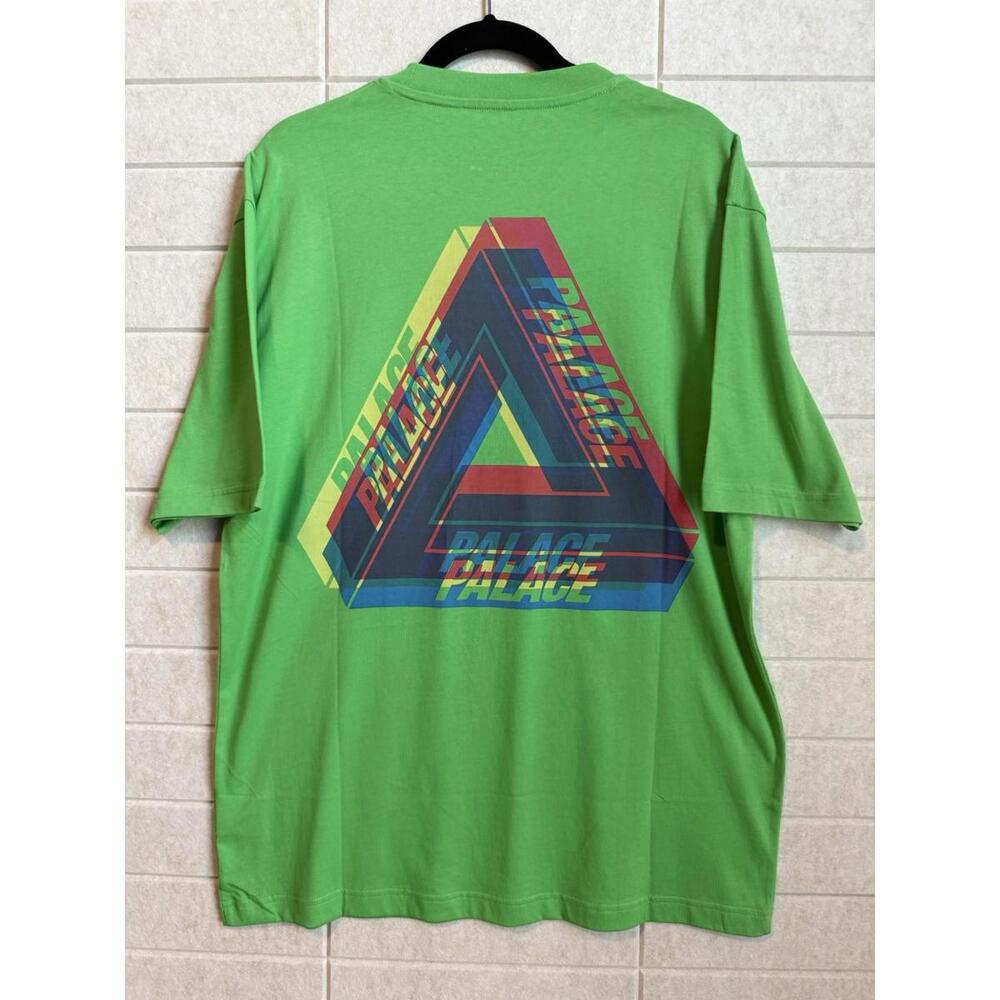 Palace Tri-Ferg Colour Blur‎ T-Shirt Green Mens Cotton Graphic Tee RN 150137